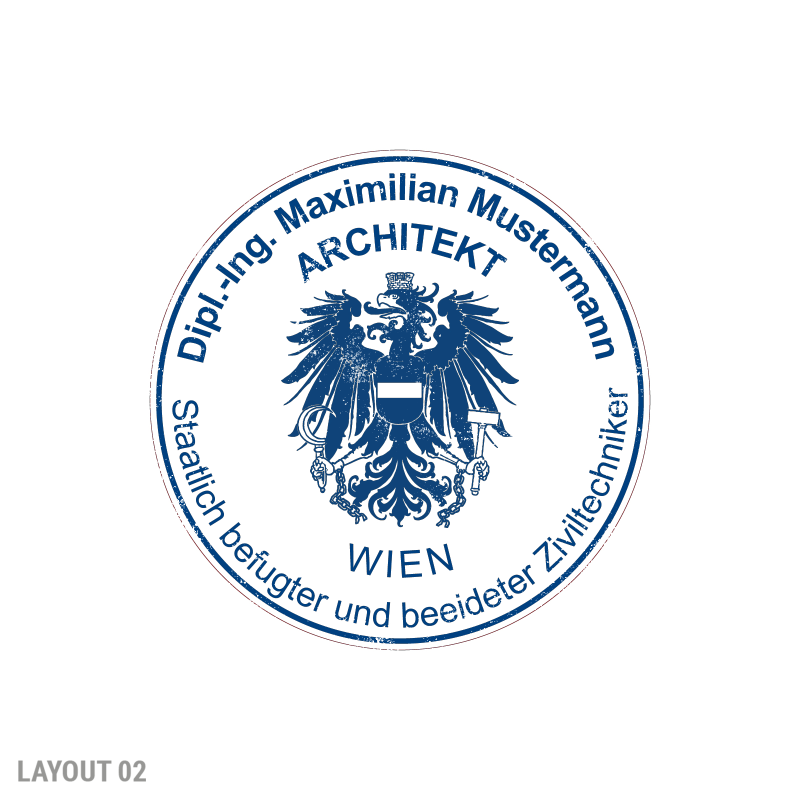 Architekten/Ziviltechniker -Stempel | ⌀40mm Spezialstempel